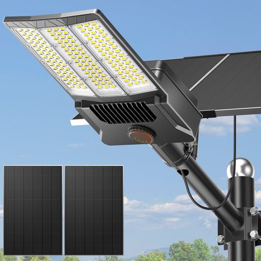 HYKENTE SZ400 144LED SMD 5054 Double Panel Solar Street Light