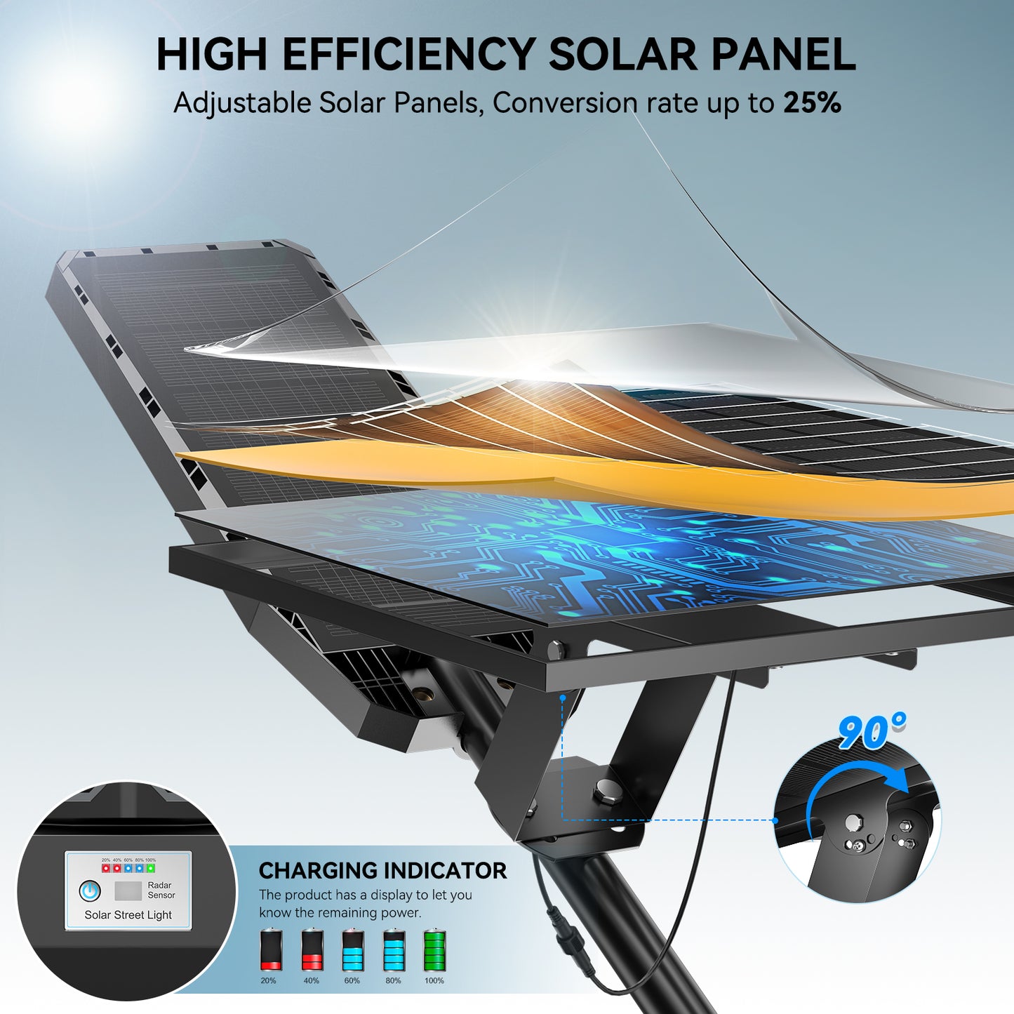 HYKENTE TW001C 330LED SMD 5730 Solar Street Light