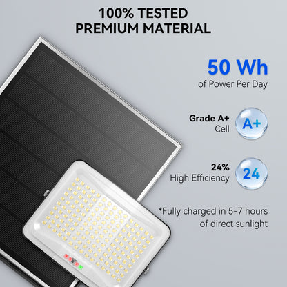 HYKENTE XC150 Solar Outdoor Waterproof Dimmable Flood Light with Remote Control