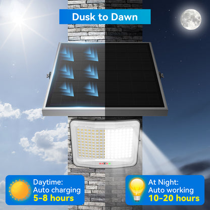 HYKENTE XC150 Solar Outdoor Waterproof Dimmable Flood Light with Remote Control