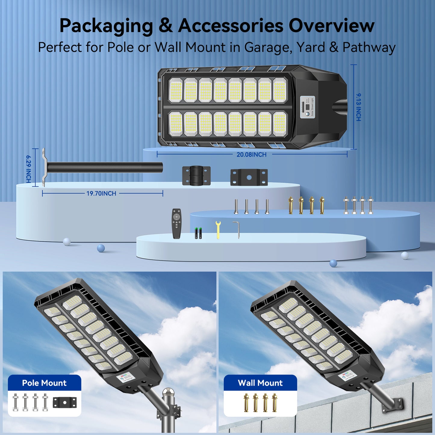 HYKENTE TW003 480LED SMD 5730 Solar Street Lamp