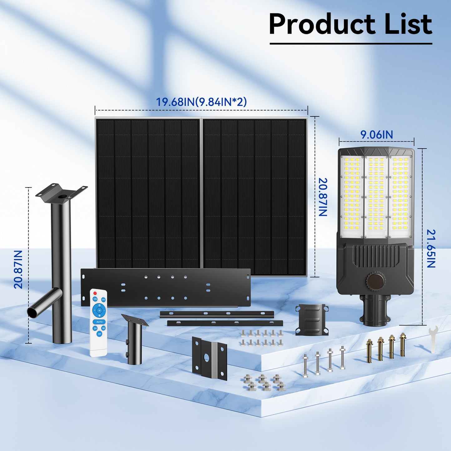 HYKENTE SZ400 144LED SMD 5054 Double Panel Solar Street Light