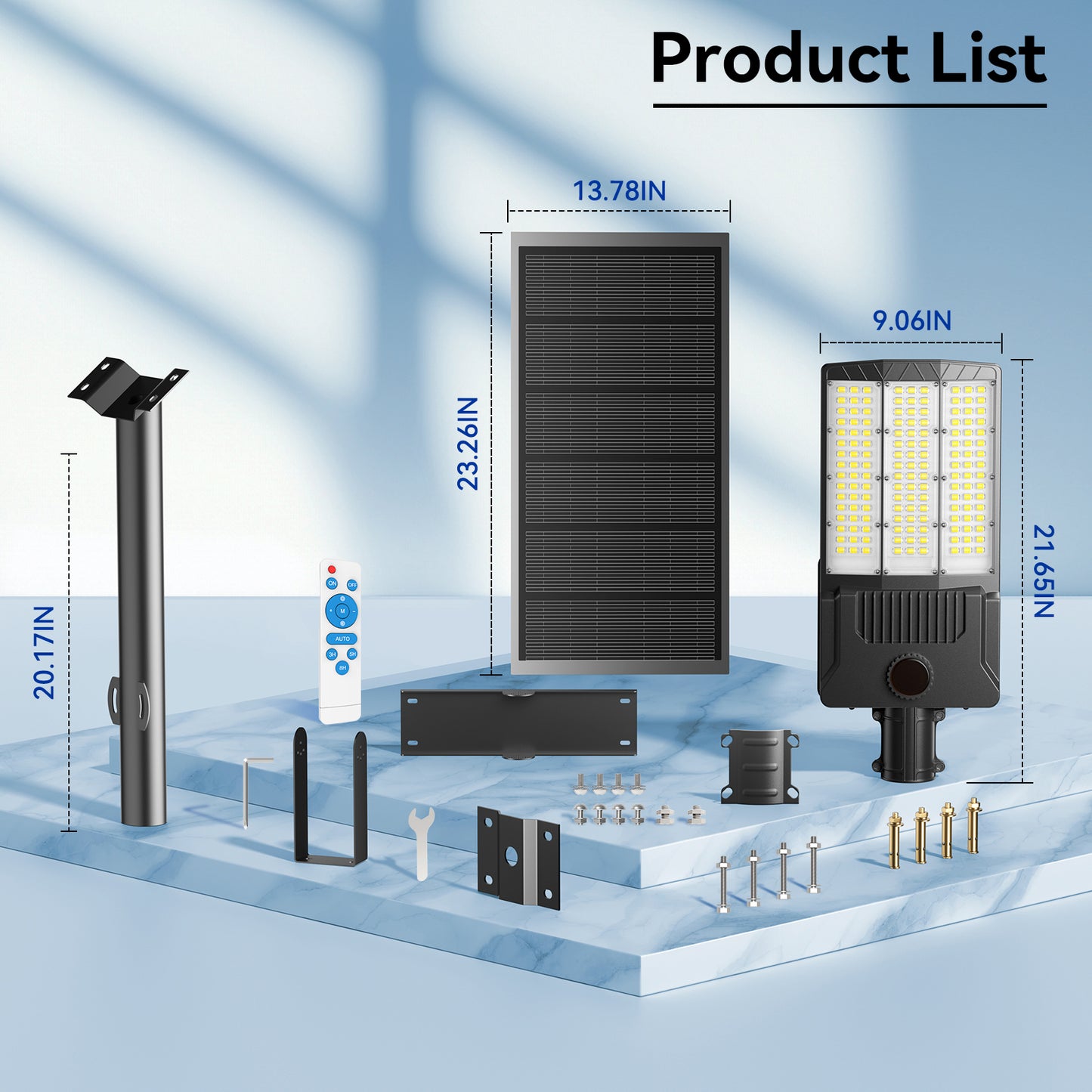 HYKENTE SZ300 144LED SMD 5054 Aluminum Solar Street Lamp