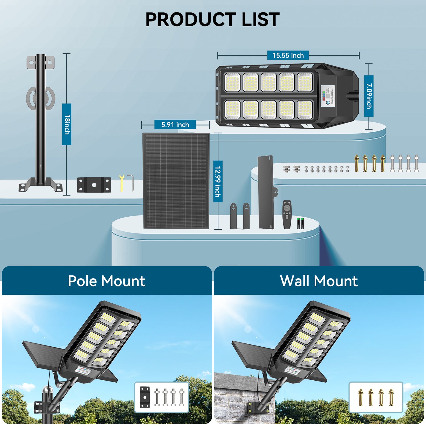 HYKENTE TW001C 330LED SMD 5730 Solar Street Light