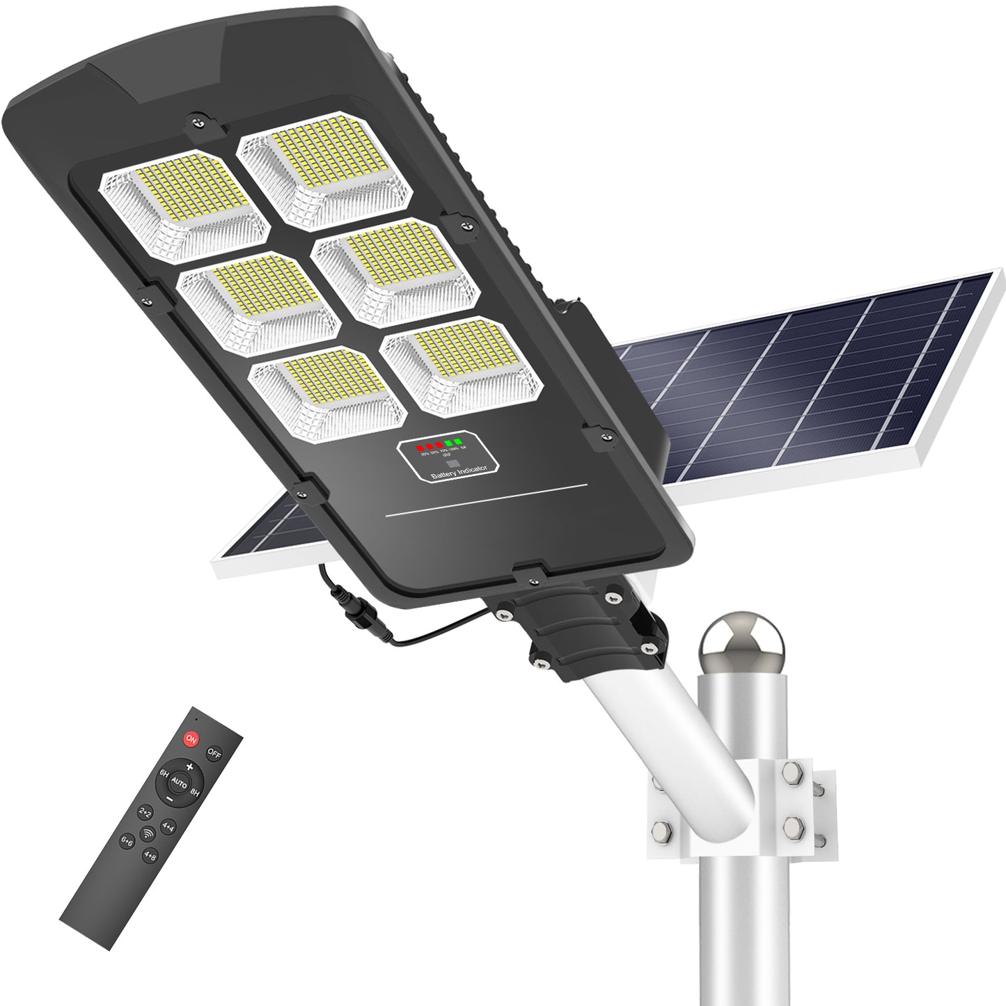 HYKENTE BD006 780LED SMD 2835 Aluminum Solar Street Lamp Black