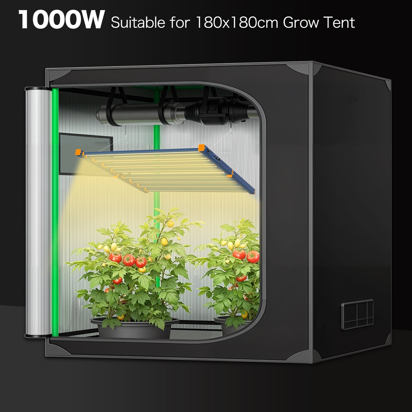 HYKENTE LC606 1000W 6x6FT 8 Bars 3160pcs LED Plant Grow Light