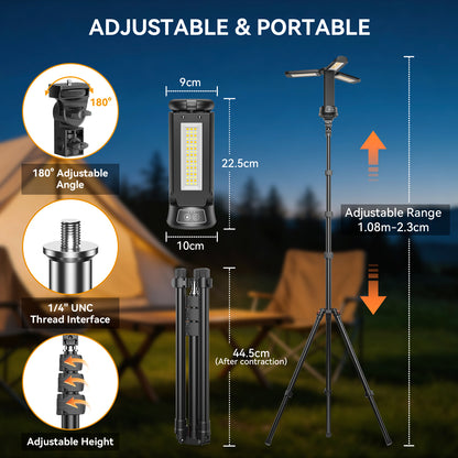 HYKENTE CY010 Remote Control  Rechargeable Camping Light with Tripod Stand