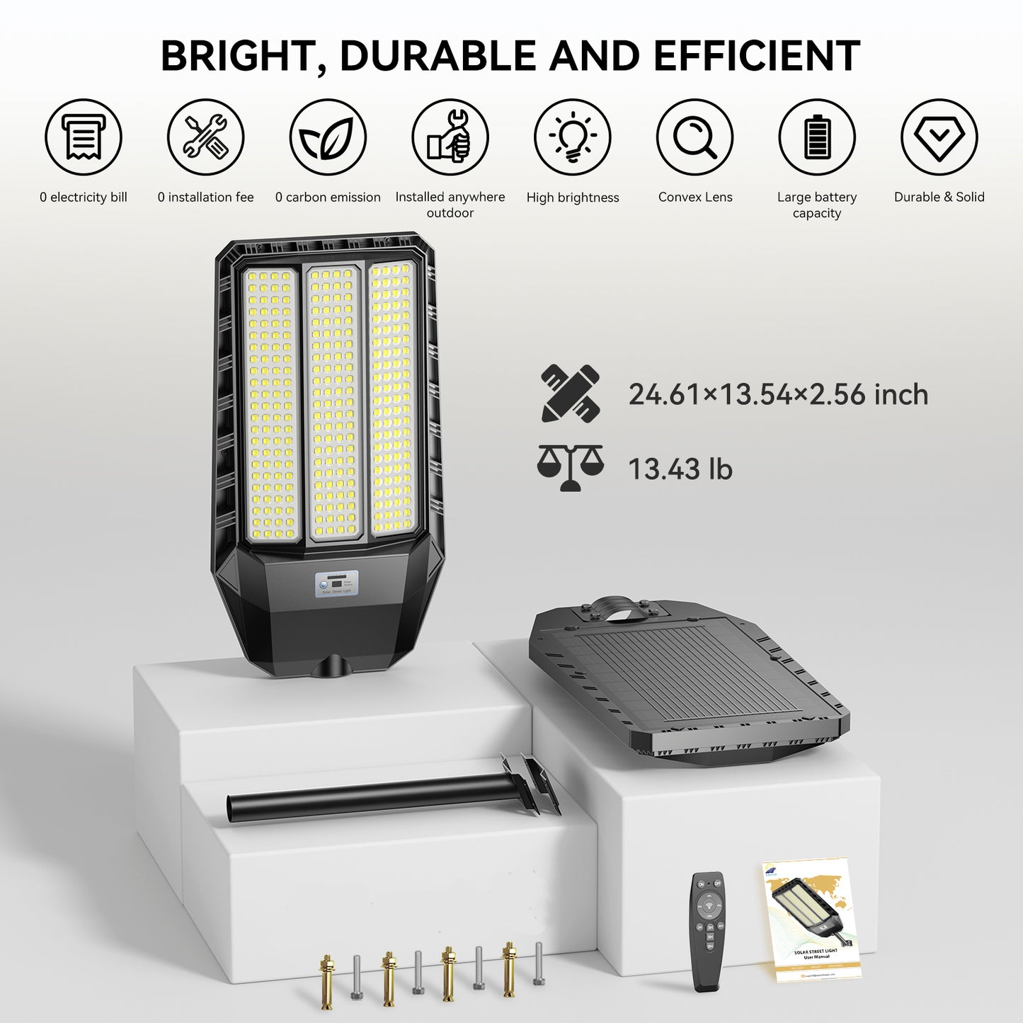 HYKENTE TW024C 276LED SMD 5054 Solar Street Lamp