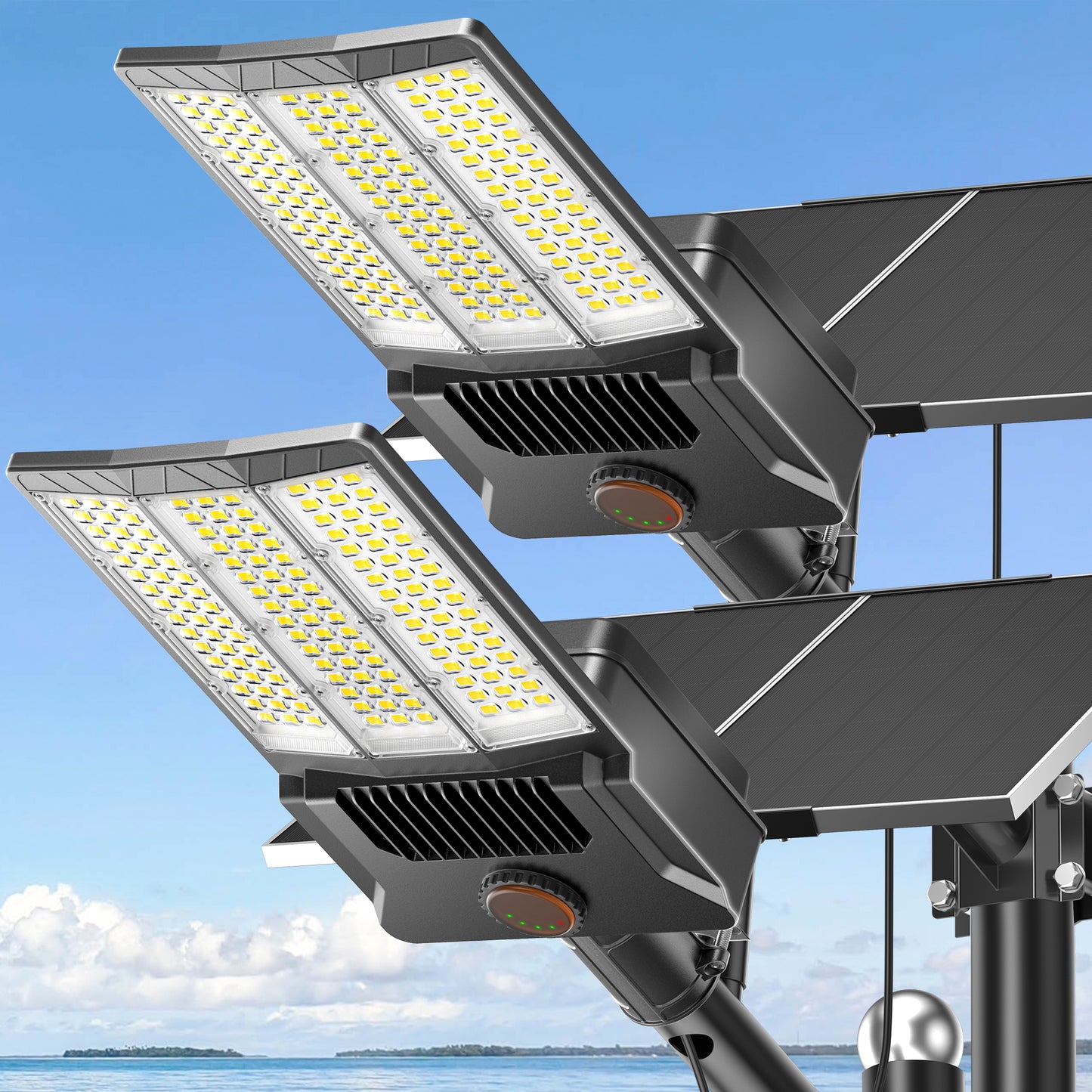 HYKENTE SZ400 144LED SMD 5054 Double Panel Solar Street Light