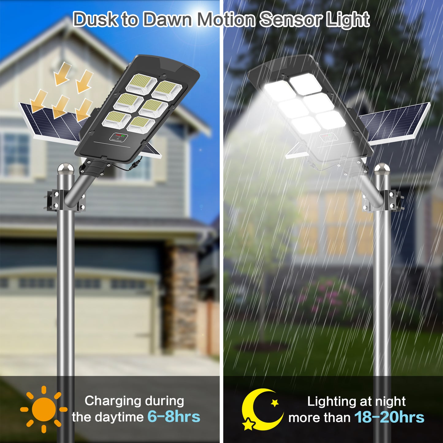 HYKENTE BD006 780LED SMD 2835 Aluminum Solar Street Lamp Black