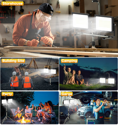 HYKENTE ZJW160 ZJW200 ZJW300 Electric LED Work Light with Tripod Stand