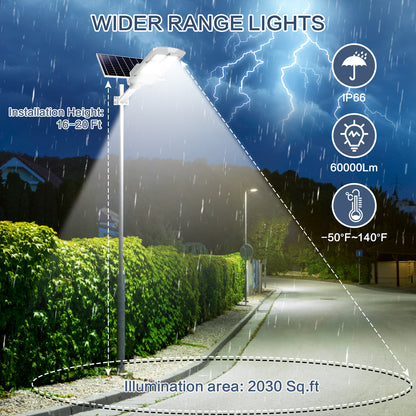 HYKENTE BD006S 780LED SMD 2835 Aluminum Solar Street Lamp Silver