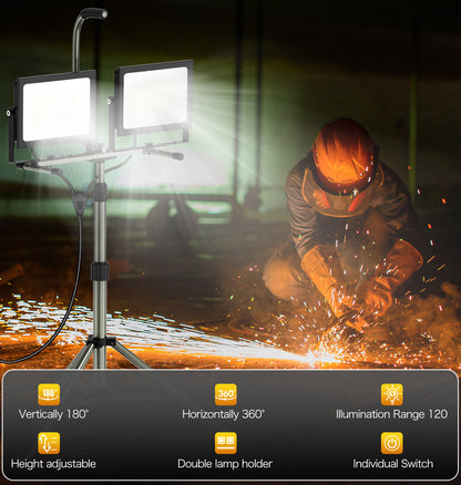 HYKENTE ZJW160 ZJW200 ZJW300 Electric LED Work Light with Tripod Stand