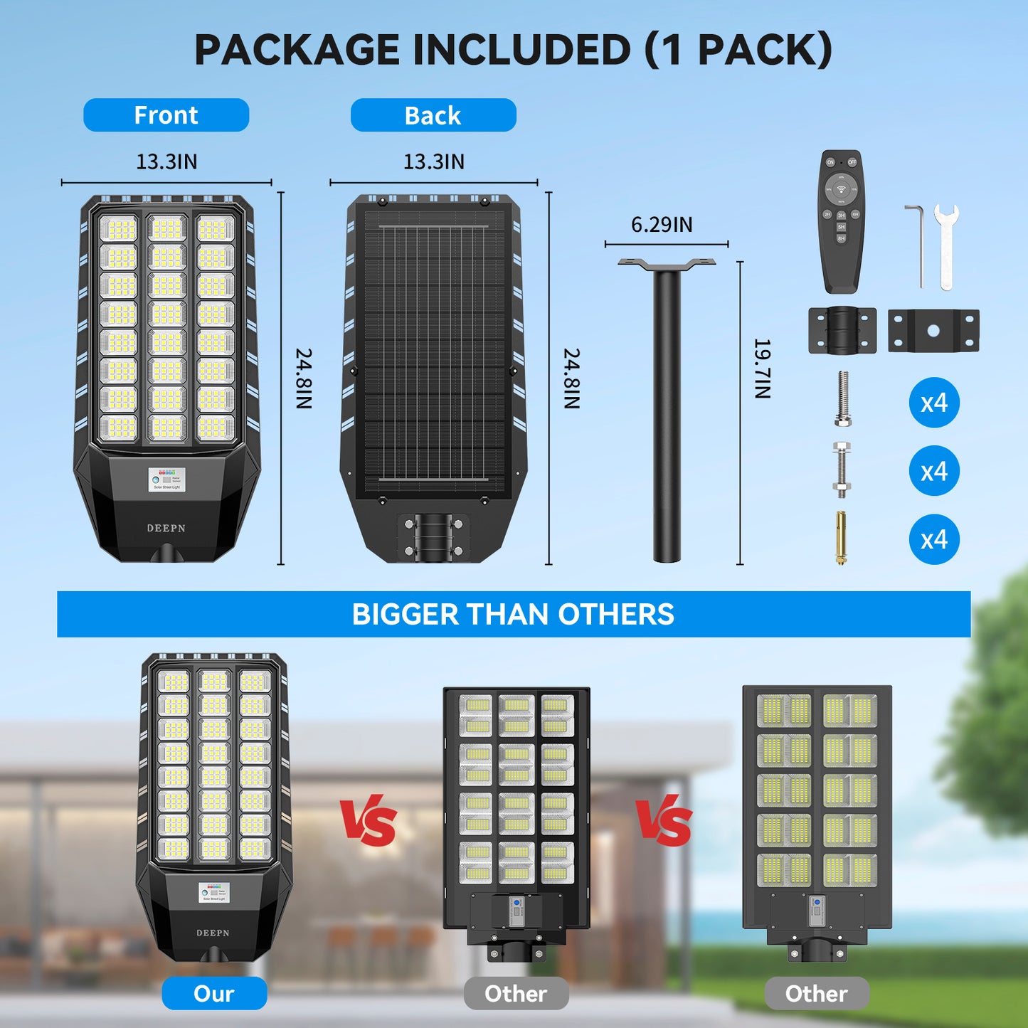 HYKENTE TW024 288LED SMD 5054 Solar Street Light