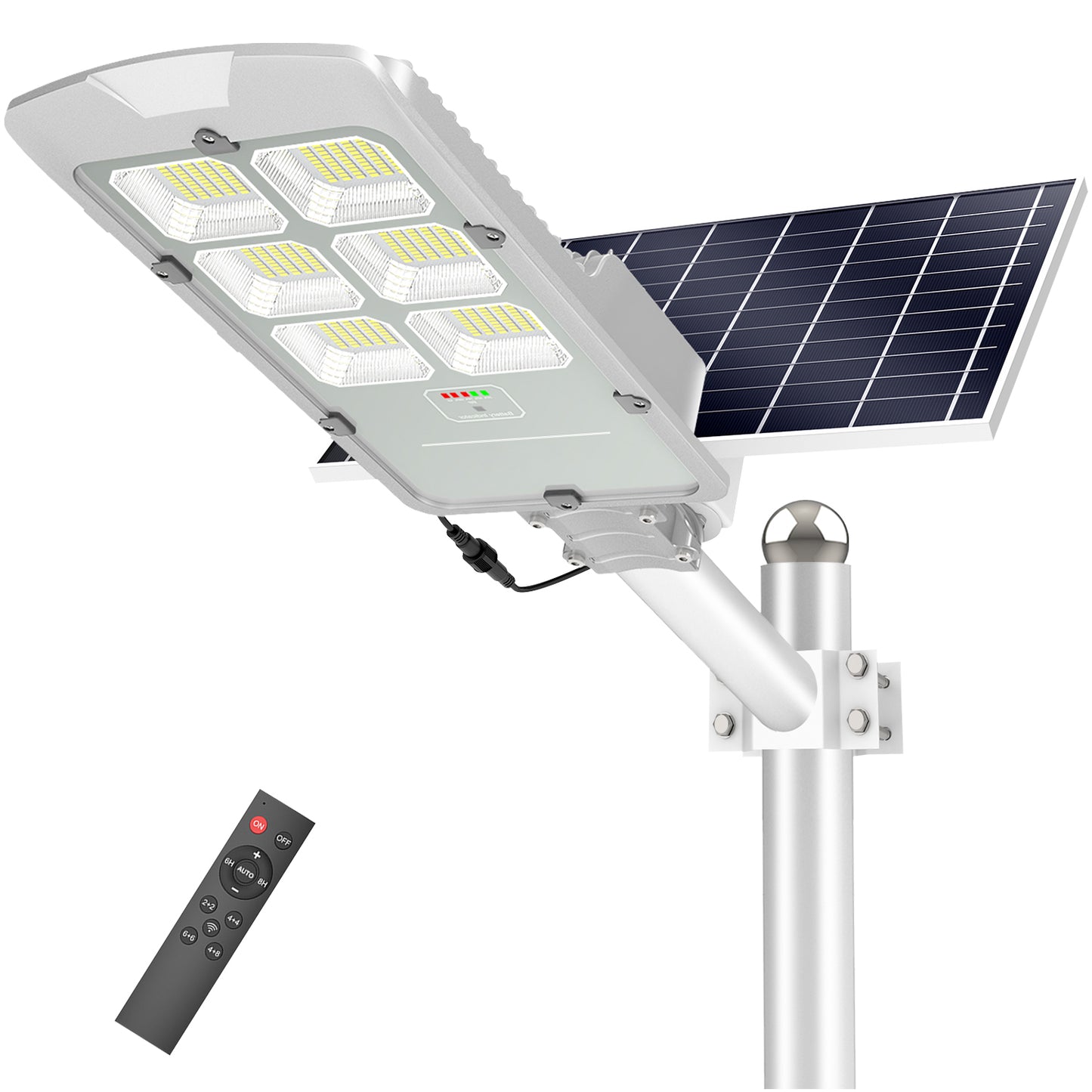 HYKENTE BD006S 780LED SMD 2835 Aluminum Solar Street Lamp Silver