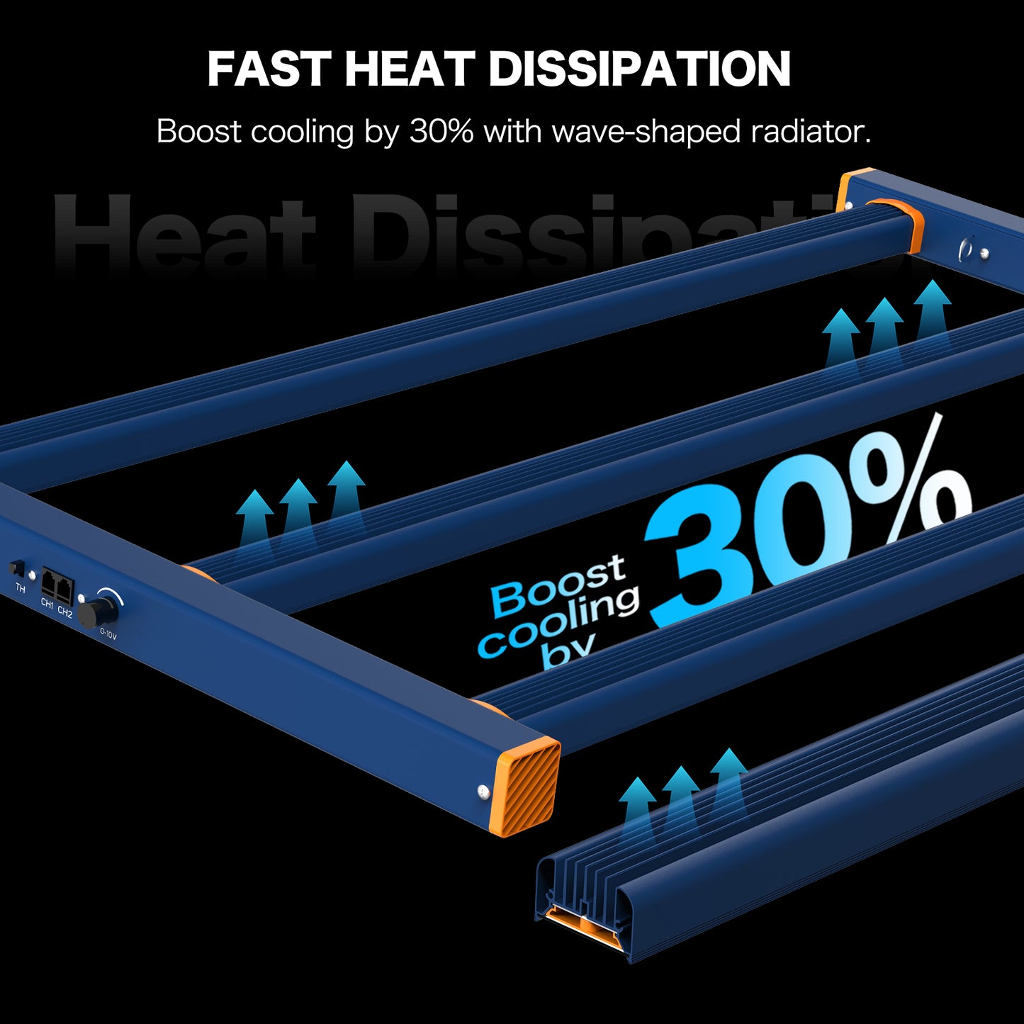 HYKENTE LC303 320W 3x3FT 4 Bars 1260pcs LED Plant Grow Light