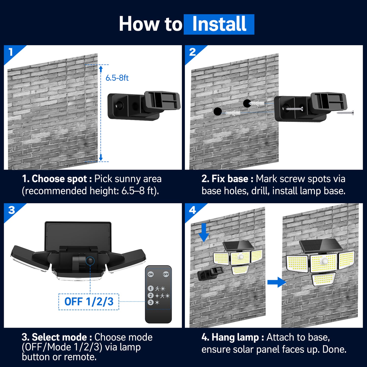 HYKENTE TS212 Solar Wall Light