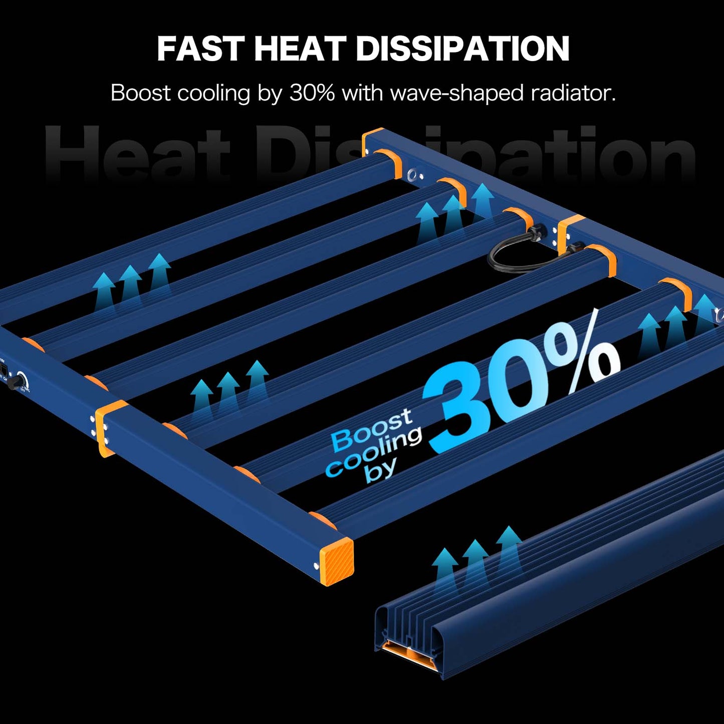 HYKENTE LC404 500W 4x4FT 6 Bars 1818pcs LED Plant Grow Light