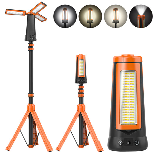 HYKENTE CY300 Type C Rechargeable LED Work Light Outdoor Camping Lamp with Stand Memory Function Orange