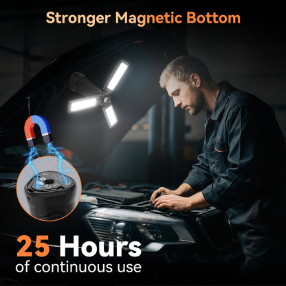 HYKENTE CY300 Magnetic Super Bright LED Rechargeable Camping Lamp with Tripod Stand Multi-functional Lighting Modes Black